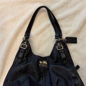 Coach Black Leather Shoulder Bag